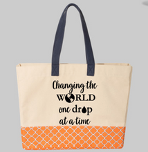 Load image into Gallery viewer, Changing the World - Large Canvas Tote Bag
