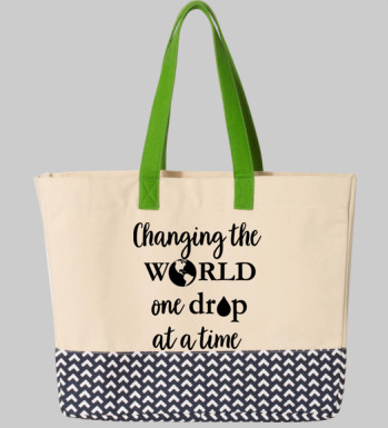 Changing the World - Large Canvas Tote Bag